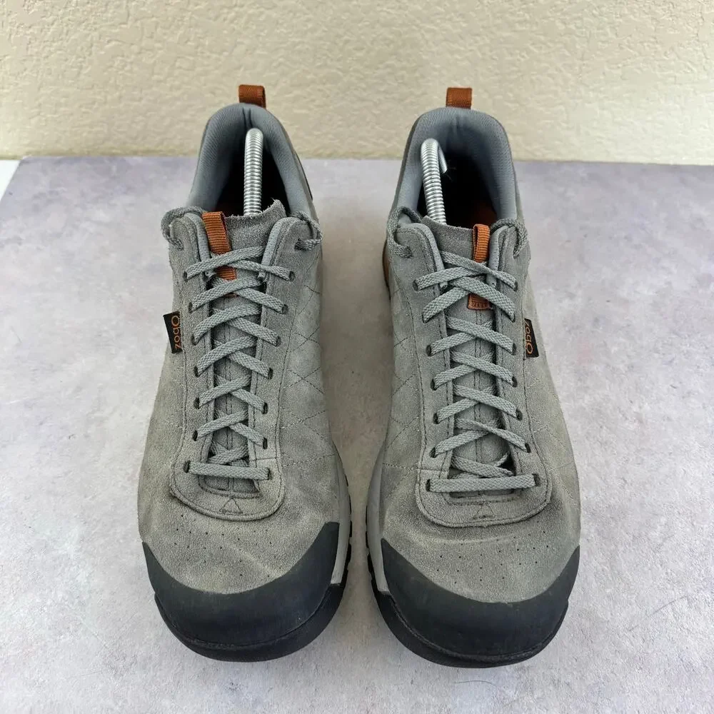 Oboz Bozeman Low Gray Suede Leather Hiking Trail Shoes Mens Size US 11.5